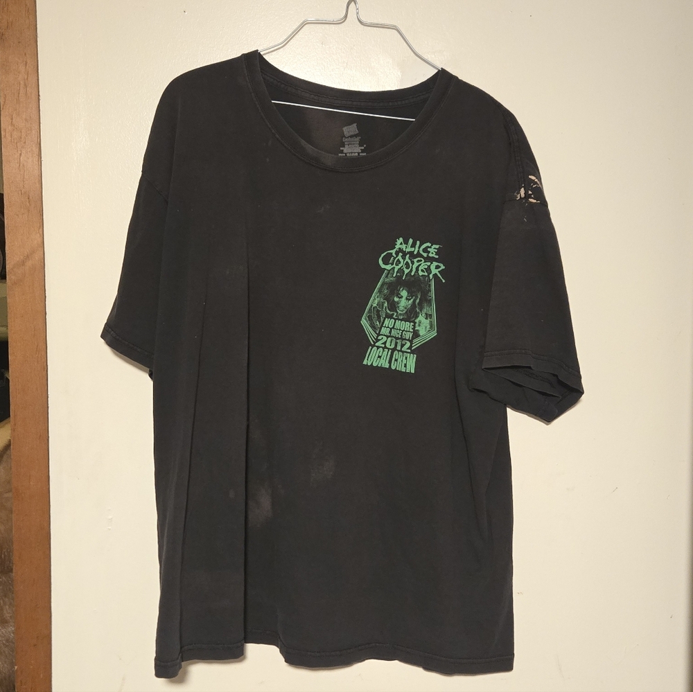 ALICE COOPER 2012 TOUR Black Graphic T-Shirt